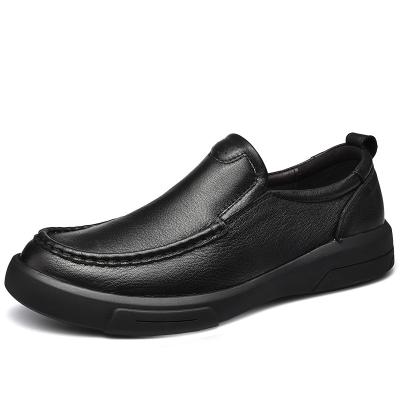 China 2022 New Anti-odor Men's Business Casual Leather Shoes Shape Leather Shoes Whip Low Top Slip-On Stylish Shoes for sale