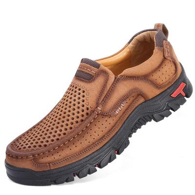 China 2022 Fashion Trend New Men's Shoes Increasing Breathable Perforated Outdoor Hiking Shoes Summer Shoes Men's Shoes for sale