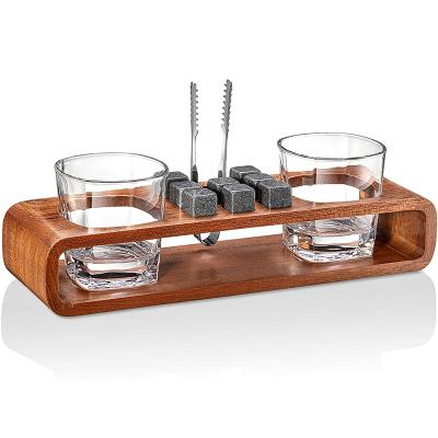 China Sustainable 13-Piece Handcrafted Whiskey Glass Set Granite Whiskey Rocks For The Perfect Drink for sale