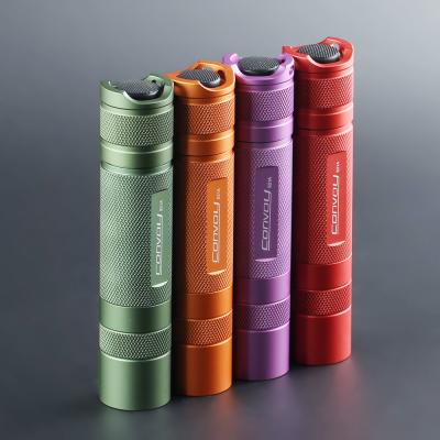 China Convoy S21A AR-Coated Flashlight SST40 Copper DTP Light Panel Inside With Red/Green/Purple/Orange Body for sale