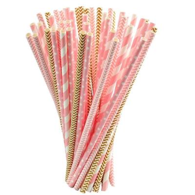 China OLANTAI Disposable Free Samples Strips Paper Drinking Straws For Party for sale