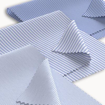 China Poplin Anti-Static Stripe Dye Yarn Cotton RTS 50s Midweight 100% Woven Bar Shirts Cloth Cotton Fabric for sale