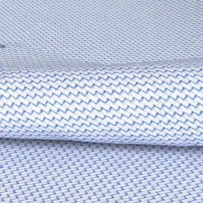 China RTS 100/2s Cotton Yarn Dobby Twill Check Precure Shirts Fabric Anti-Static Midweight Woven Shirting Fabric 100% Cotton Fabric for sale