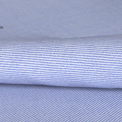 China RTS 80/2s Solid Midweight Woven Shirting Fabric Blue Cotton Yarn Anti-Static Dye Twill Fabric 100% Blue Cotton Fabric for sale