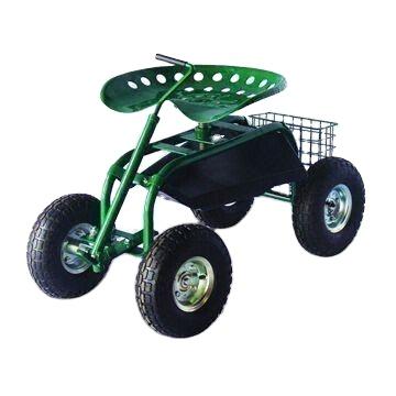 China Durable Garden Work Seat Cart With Four Wheels Garden Tool Rolling Cart TC4501D for sale