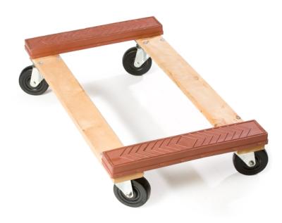 China Durable Four Wheel Heavy Duty Wooden Trolley Wooden Cart Mobile Platform Wheel Cart for sale