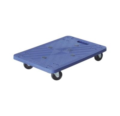 China sustainable & Easy Movable Plastic Trolley for Warehouse with 4 Wheels Universal Movable Wooden Trolley Motor Factory Trolley Hand Held Trolley for sale