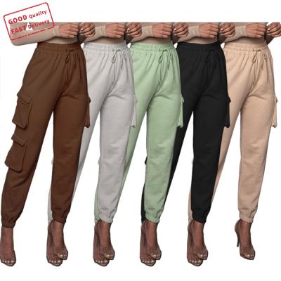 China Hot Sale GQ2791 Women's Pants Solid Color Women's Sweatpants Breathable Sports Casual Pants for sale