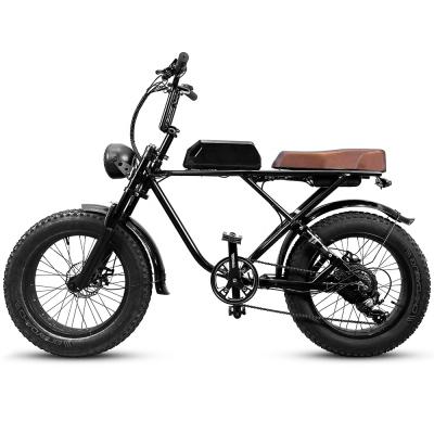 China Custom High Quality Vintage Beach Off Road Ebike Style Dirt Tire Aluminum Alloy Motor 500W Electric Bike for sale