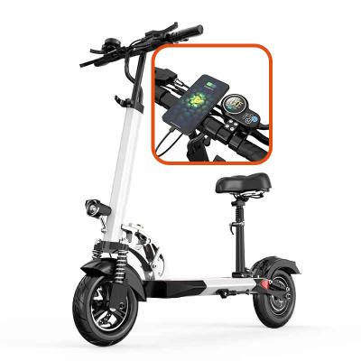 China Unisex fast fat tire 500w 48v electric e scooter with seat long range foldable offroad electric scooter for sale