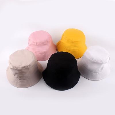 China Dobby New Unisex Cotton Bucket Hats Women Summer Sunscreen Panama Hat Men Pure Color Sunbonnet Outdoor Fisherman Hat Beach Cap for sale