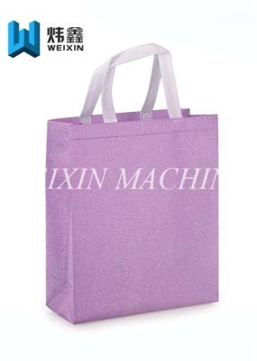 China Tension 20KG recycle glitter Film PP Non Woven  Shopping Bag / loop handle box bag en venta