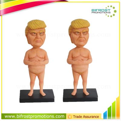 China Resin 2017 USA New Arrive Funny Cartoon Donald Trump Bobble Head Doll for sale