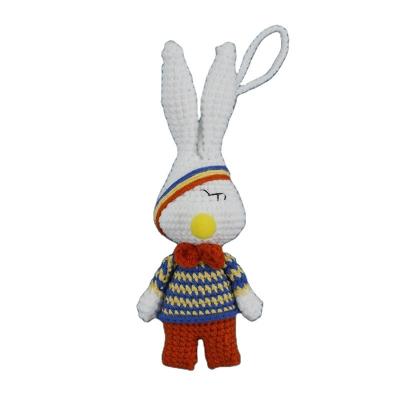 China The Other Super Cute Cartoon Hand - Mashimaro Doll Cute Wool Rabbit Woven Crochet Bag Hanging Creative Gift for sale