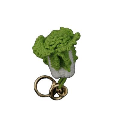 China Other creative handmade woven cabbage pendant, vegetable series, wool crochet woven pendant small for sale