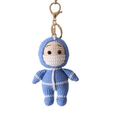 China Woolen Cartoon Nurse Handwoven Doll High Grade Crochet Weaving Pendant Exquisite for sale