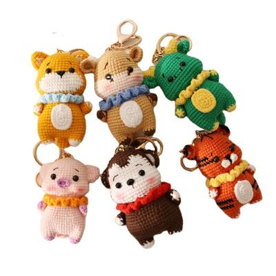 China Cute Little Animal Handwoven Woolen Doll Exquisite Zodiac Hanging Hanging Pendant for sale