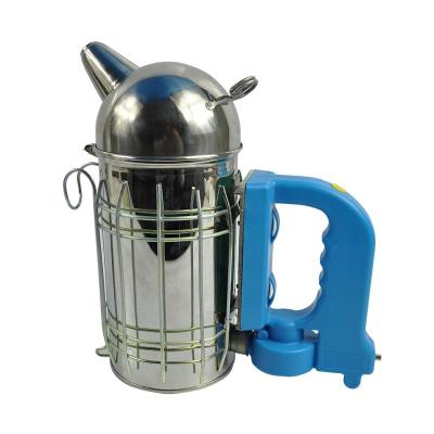 China Electric Farms Stainless Steel Round-Outlet Bee Smoker Beekeeping Tool for sale