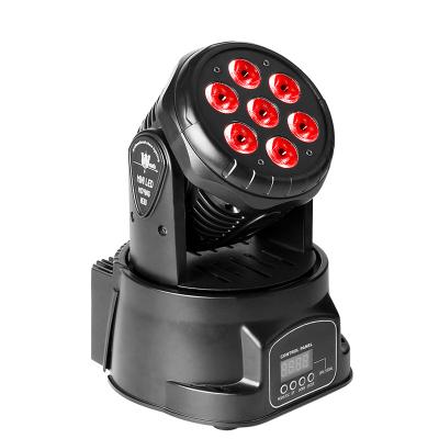 China Wetop 7 LED 10w RGBW DJ Stage Lighting Effect Lighting Mini Moving Head LED Stage Shows Disco Bar Lighting for sale