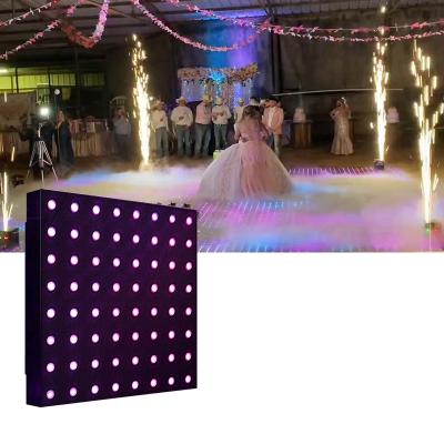 China Outdoor Wireless Stage DMX WIFI SD Led Video Floor Disco Custom Glass Led Dance Floor Panel Led Light for sale