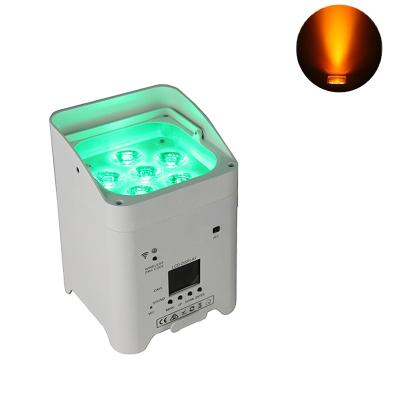 China Wetop wireless dmx par 6x18w smart rgbwa battery battery operated led UV led light wedding with wifi for sale