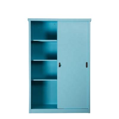 China Storage Cabinet Adjustable Wardrobe Balcony Metal Double Door (Waist) Locker Steel Cabinet for sale