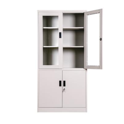 China 2 Door Expandable Lockable Metal File Cabinet Metal Office Furniture White Filling Cabinets for sale