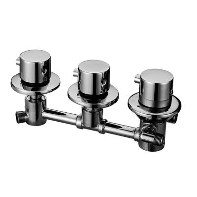 China Without Chrome 5 Brass Bathroom Shower Mixer Thermostatic Valve Slide Bar HIMARK Shower Panel Parts for sale