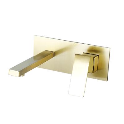 China HIMARK Taps Basin Mixer Tap Wall Mounted Banheiro Metered Wall Mounted Basin Mixer Tap torneira de grifos gouden Gold Bathroom Basin Wall Mounted Basin Faucet kraan faucet for sale