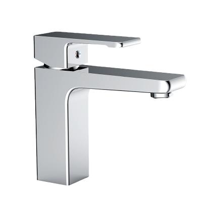 China Modern Metered Chrome Bathroom Sink Faucet HIMARK UPC Basin Mixer Taps Brass Single Hole Grifo Bathroom Sink Faucet Lavamanos for sale