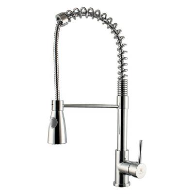 China Thermostatic faucets HIMARK spring sink mixer taps torneira Para cozinha keuken griferia cocina kraan brass chrome pull down kitchen faucet for sale