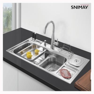 China With Faucet Snimay Stainless Steel Kitchen Sink Single Bowl Handmade Kitchen Sink for sale