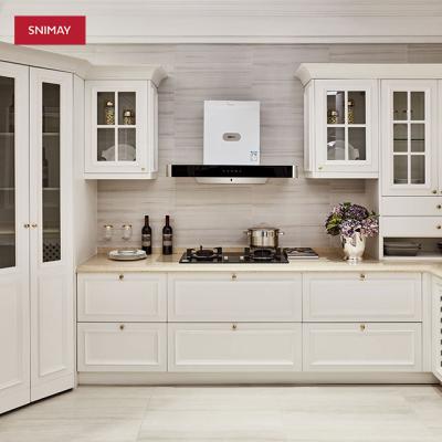 China New Model Environmental Friendly Luxury American Design Kitchen Cabinet Whole Set Wooden Sideboard for sale