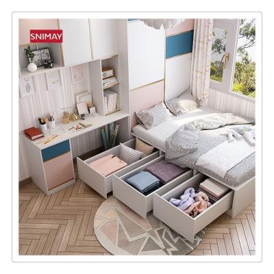 China Adjustable (height) made in china modern luxury bedroom kids wardrobe design for sale