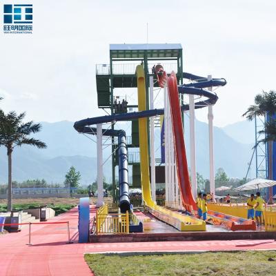 China Large Adult Swimming Pool Teen/Family Fiberglass Water Slide Commercial Outdoor Aqua Park Adult Water Slide for sale