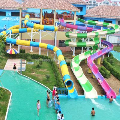 China Adult Teenage Fiberglass Water Slide / Kids Water Park Equipment Big Price for sale