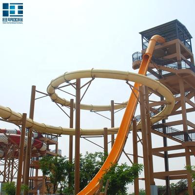 China Guangzhou Water Park Manufacturer Outdoor Fiberglass Water Slides for sale