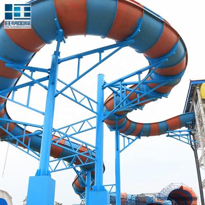 China Teenager/Family Guangzhou Adults Fiberglass Amusement Park Water Slides for sale