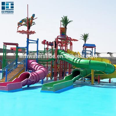 China Teenager Water Slide/Children's Water Park Fiberglass Tube WM Aqua House Supplier For Children For Kids for sale