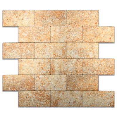 China Factory supply price waterproof self adhesive sticker for wall kitchen wall tiles flexible skin stick pvc tile backsplash tile for sale