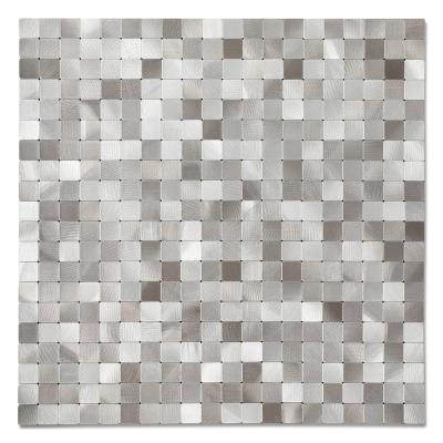 China Waterproof Modern Aluminum Exterior Metal Mosaic Tile Sticker Mosaic Backsplash Style Skin and Stick Peel and Stick for sale