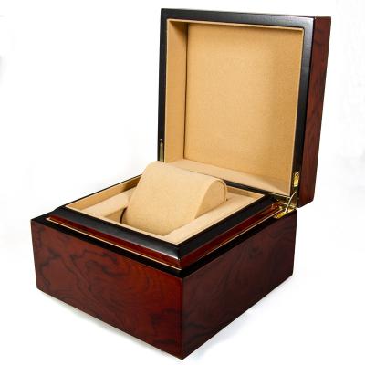 China Vintage Display Case Wooden Elegant Custom Logo Luxury Wood Packaging Watch Box for sale