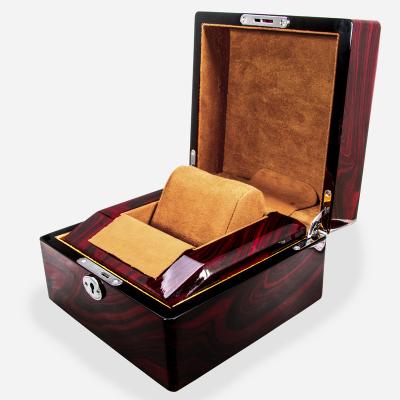 China Private Label High-Grade Wood Custom Piano Lacquer Wood Luxury Single Watch Box With Hinge for sale