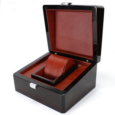 China High Quality Wooden Watch Box Customize Watch Packaging Box Luxury Black Wooden Watch Box for sale