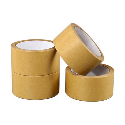 China Waterproof Cardboard Box Sealing Custom Packaging Brown Paper Tape Self Adhesive Tape Wrapping Paper for sale