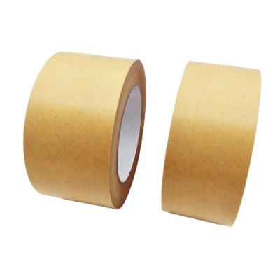 China Brown Waterproof Printable Kraft Paper Wrapping Tape Roll Self Adhesive Paper Tape Self Adhesive Tape for sale