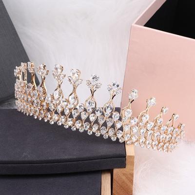 China Fashionable Cunyan Wedding Miss Tiaras and Crowns Accessories World Pageant Tiara Diadem Wedding Crown Bridal in Hair Jewelry Zircon Crowns for sale