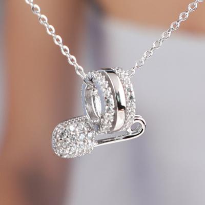 China Trendy Trendy Tasty Jewelry Necklaces Women Love Forever Gift For Girlfriend 925 Sterling Silver 18K Gold CZ Necklace for sale