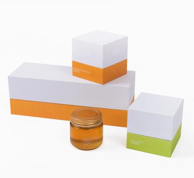 China Handmade Luxury Customized Glass Candle Jars Packaging Boxes Beauty Cream Bee Honey Butter Package Box for sale