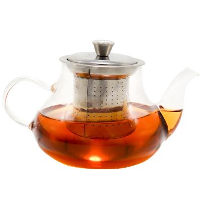 China Sustainable Fire Resistant Glass Leaf Teapot Set Teapot Traditional Teapot Heat Resistant With Cup for sale